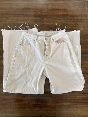 And Now This Cream Relaxed Button-Fly Jeans